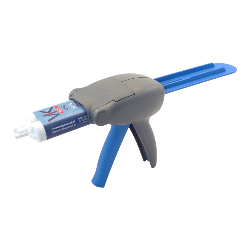 Vk tack mengpistool grijs blauw 50ml dicht met cartridge