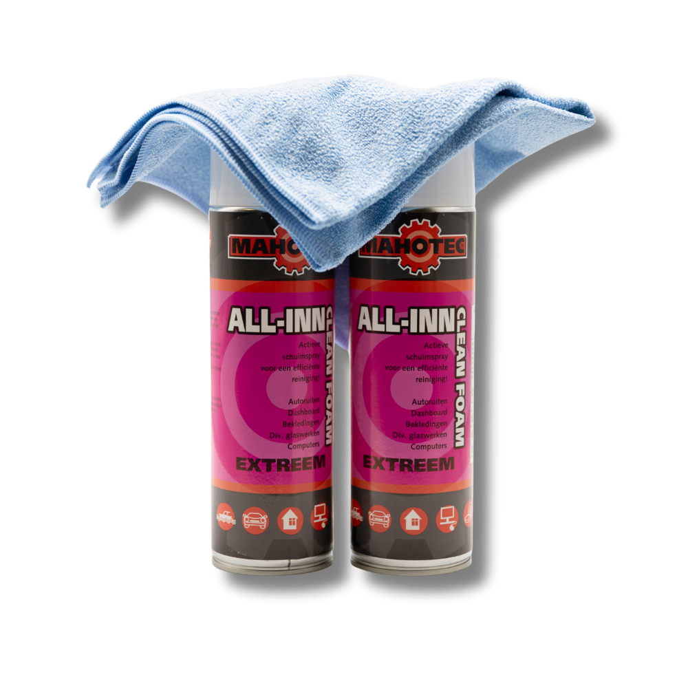 Spuitbus MAHOTEC® All-In Clean Foam 500ml – krachtige schuimreiniger voor auto, vrachtwagen en huishoudelijk gebruik