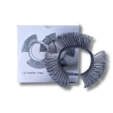 Brede borstelband van 23 mm, geschikt voor het reinigen van lasnaden, contouren en randen.