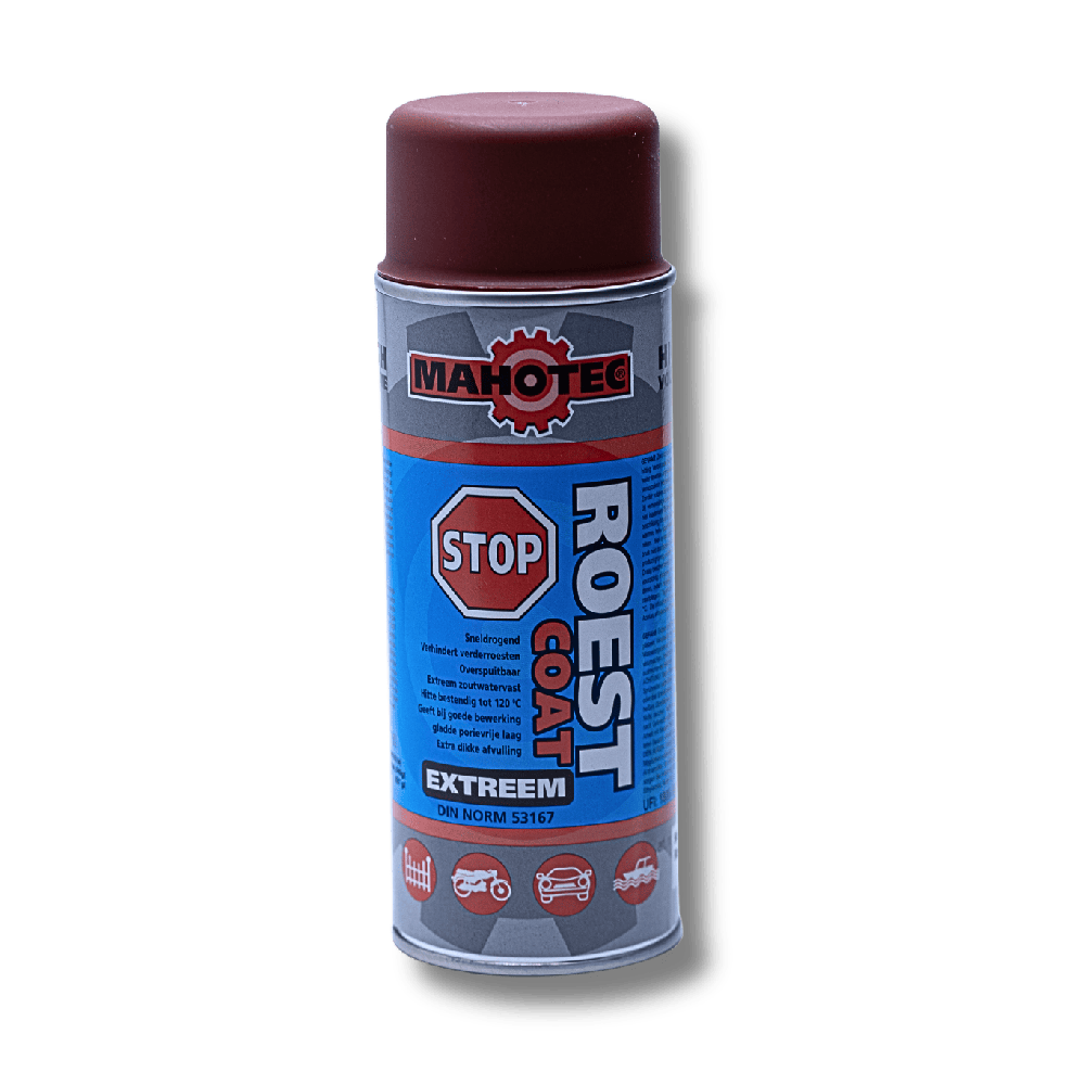 Mahotec Roeststop Coat Extreem 400ml Rood – roestprimer voor staal