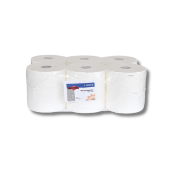 Poetspapier 2-laags wit – Mahotec Products midi rol met trekhuls