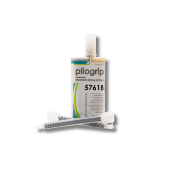 Epoxy carrosserie metaallijm 220ml Pliogrip cartridge met mengtips